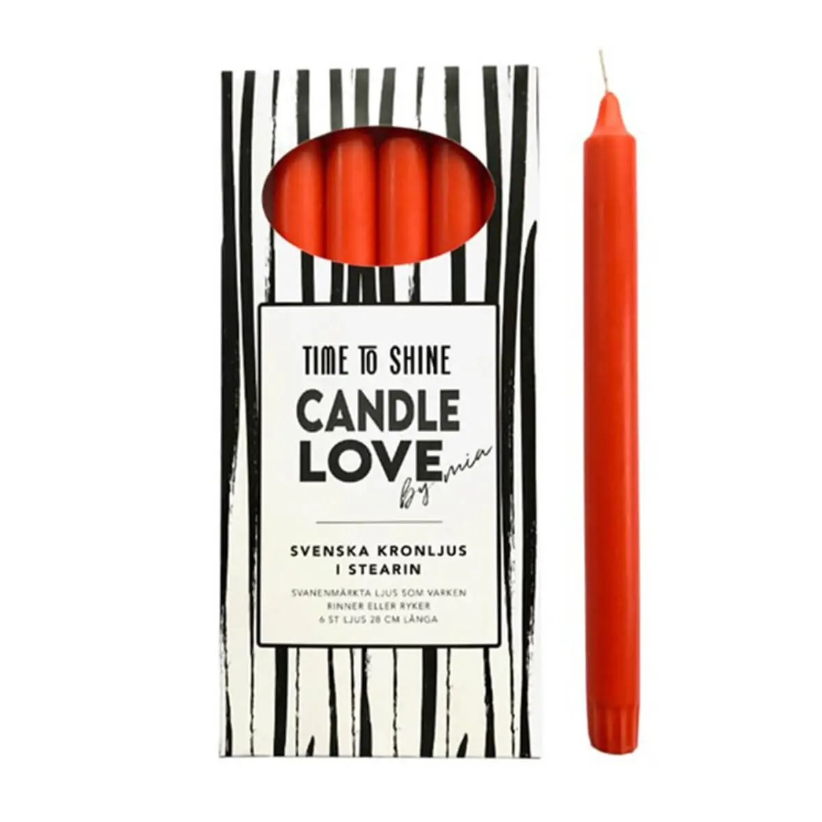 Rostorange 28 cm candle